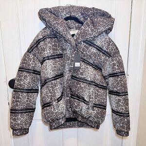 One Teaspoon Animal Print Puffa Jacket